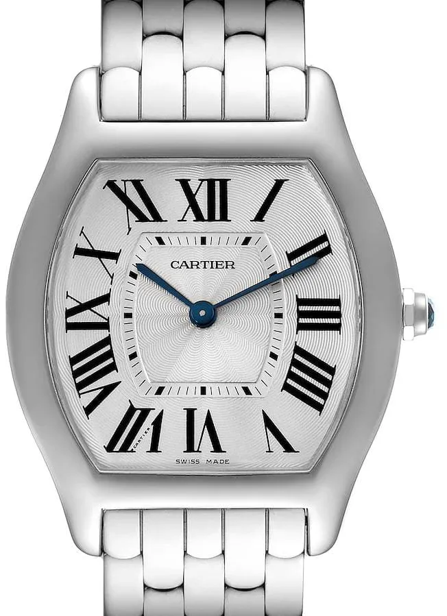 Cartier Tortue 3701 31mm White gold Silver