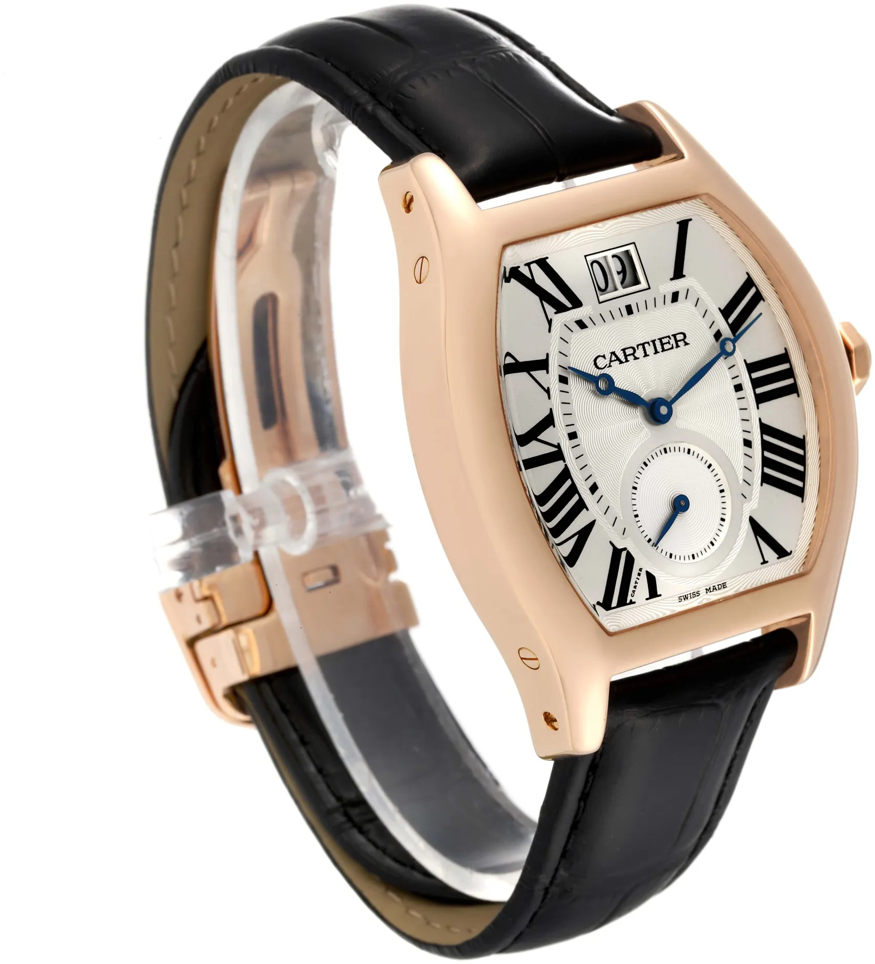 Cartier Tortue W1556234 48mm Rose gold Silver 3