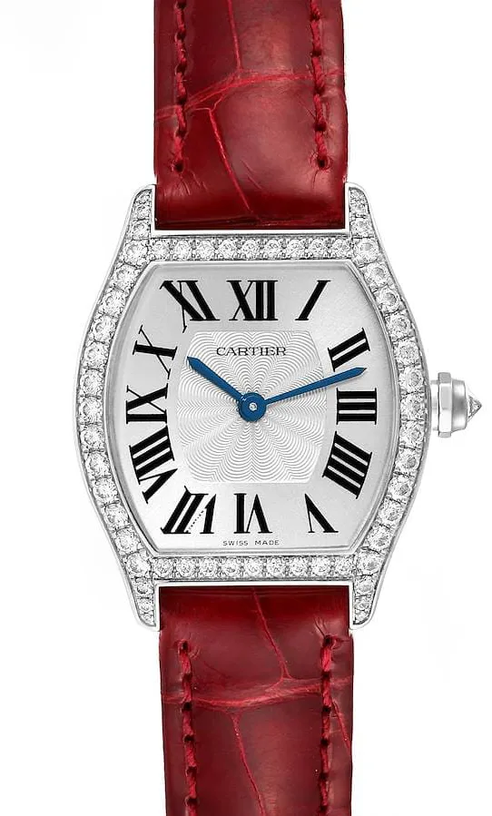 Cartier Tortue WA501007 24mm White gold Silver