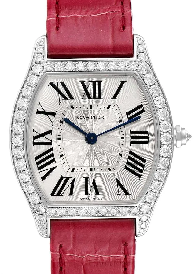 Cartier Tortue WA501009 31mm White gold Silver