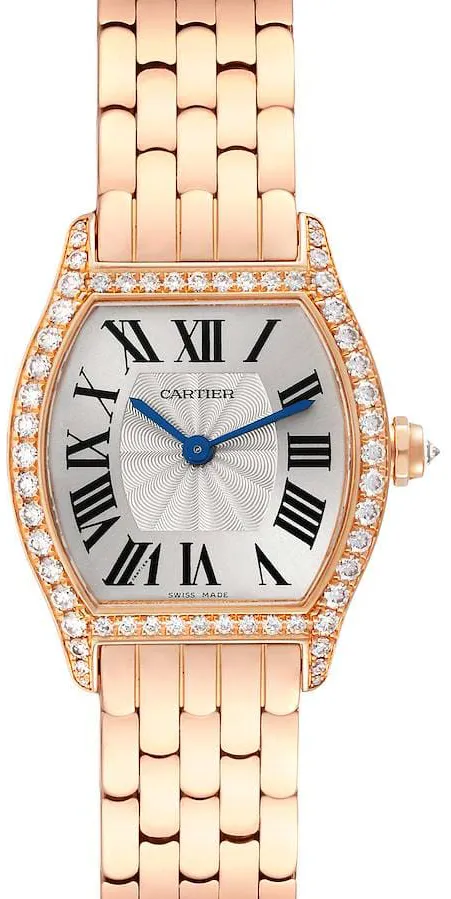 Cartier Tortue WA501010 24mm Rose gold Silver