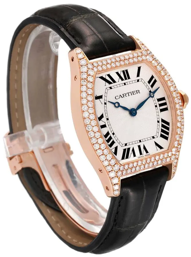 Cartier Tortue WA503751 34.5mm Rose gold Silver 5