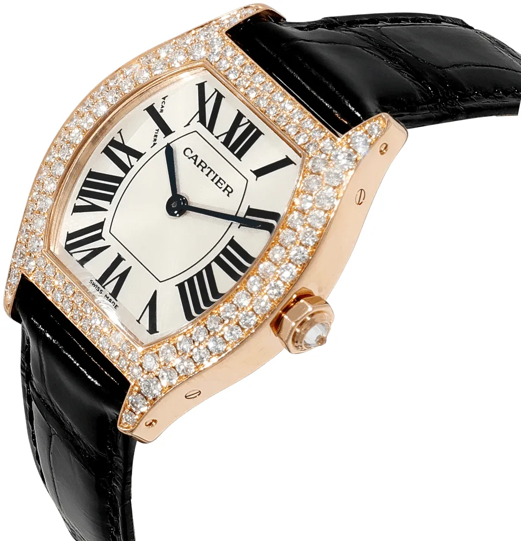 Cartier Tortue WA503751 34.5mm Rose gold Silver 4