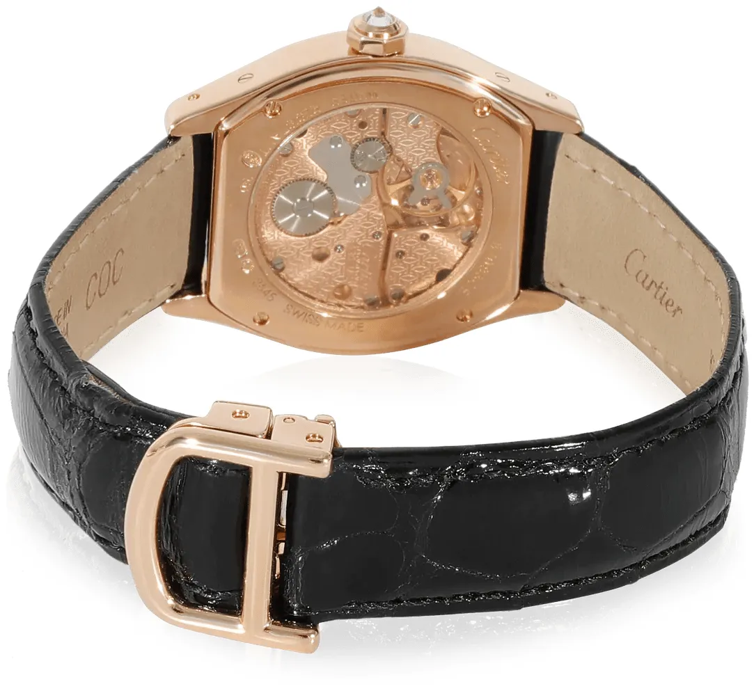 Cartier Tortue WA503751 34.5mm Rose gold Silver 1