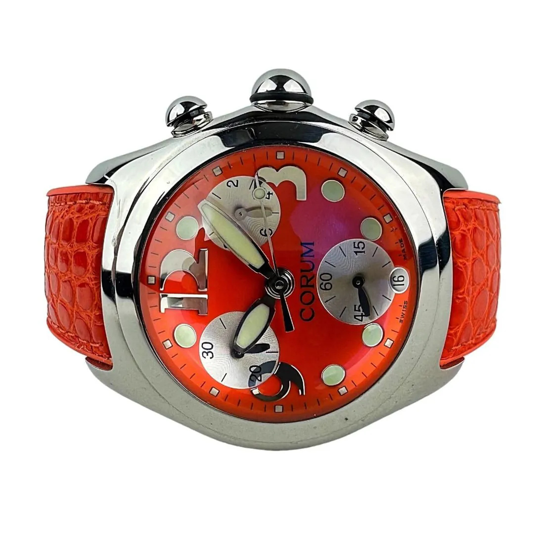 Corum Bubble Stainless steel Red 2