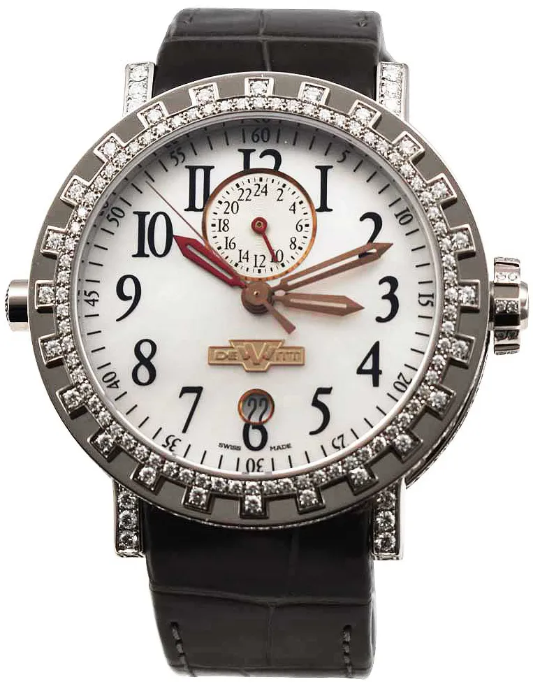 Dewitt Double Fuseau GMT II AC.2002.48/102.M650 43mm White gold White