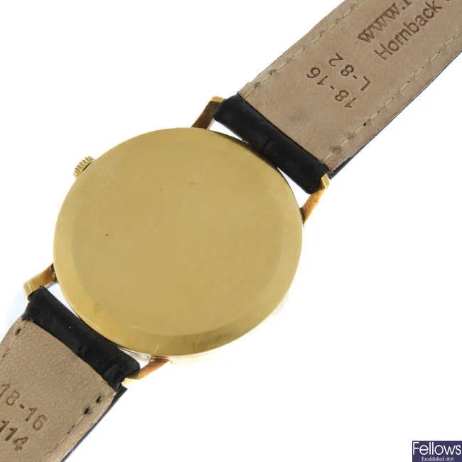 Enicar 34mm Yellow gold Silver 3