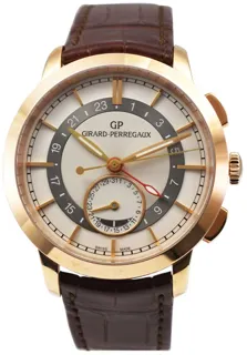 Girard-Perregaux 1966 Dual Time 49544-52-131-BBB0 Rose gold silver