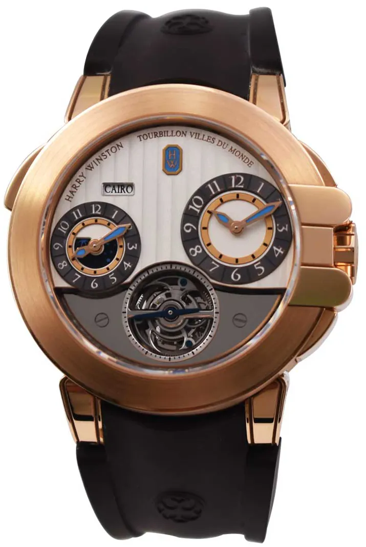 Harry Winston Ocean 400-MATTZ45RL-WA 45mm Rose gold Silver