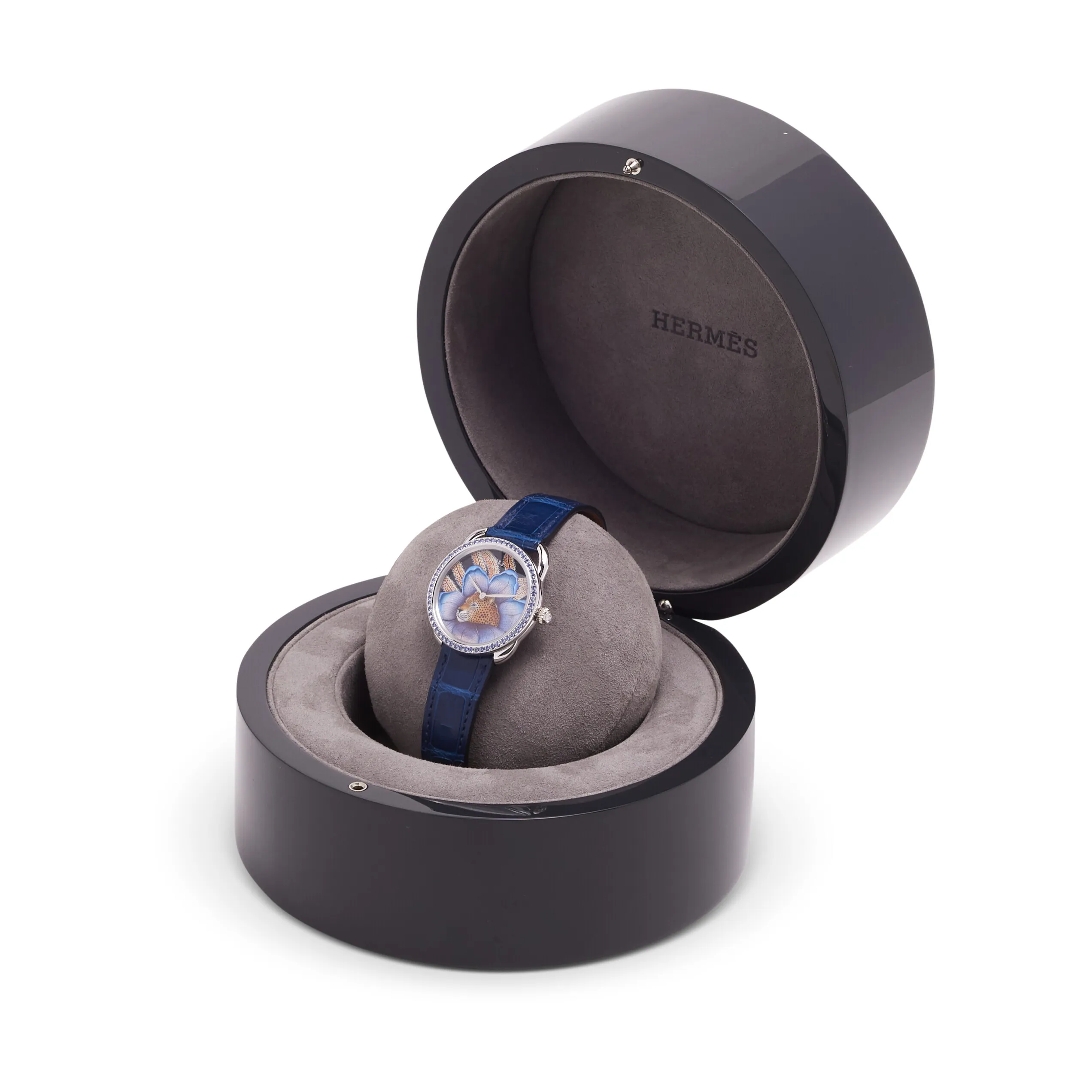 Hermès Arceau 34mm White gold and Sapphire 4