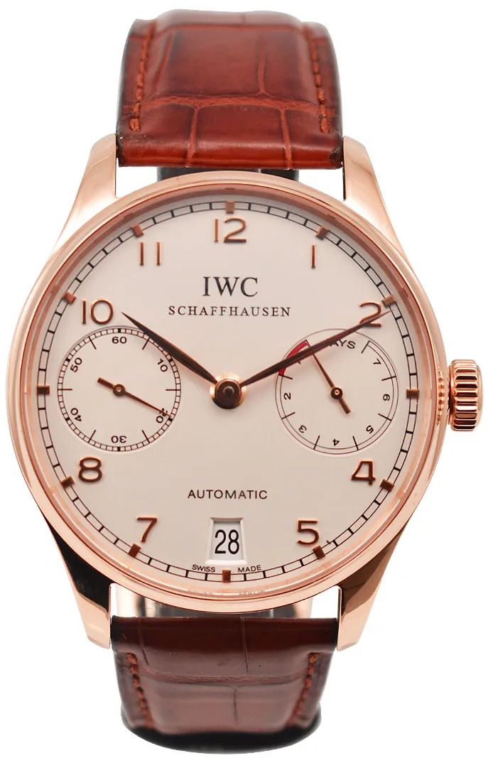 IWC Portuguese Automatic IW500113 42.5mm Rose gold Silver