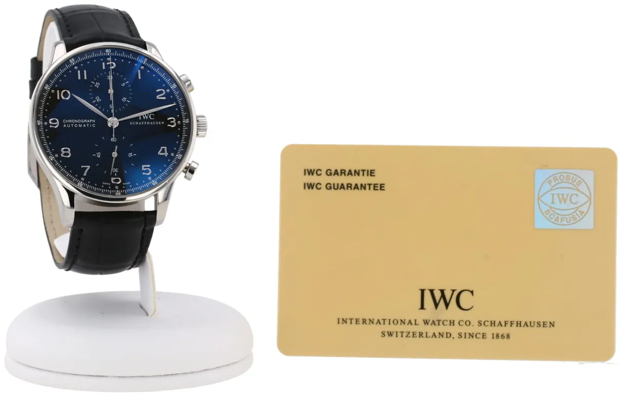 IWC Portuguese Chronograph 3714 41mm Stainless steel Black 2