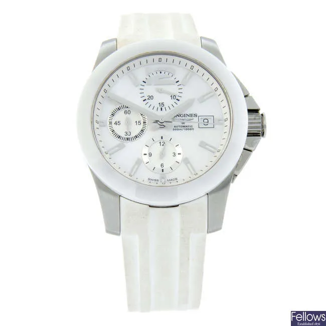 Longines Conquest L3.661.4 43mm Stainless steel and ceramic Mother-of-pearl