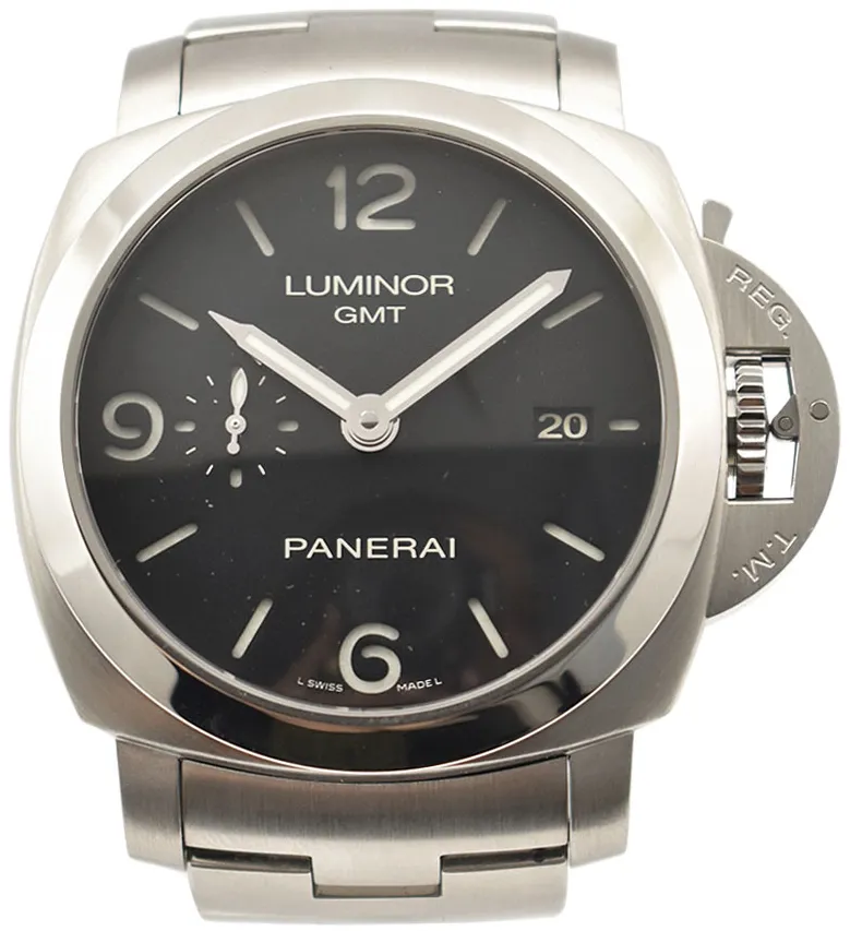 Panerai Luminor 1950 3 Days GMT Automa PAM 00329 44mm Stainless steel Black