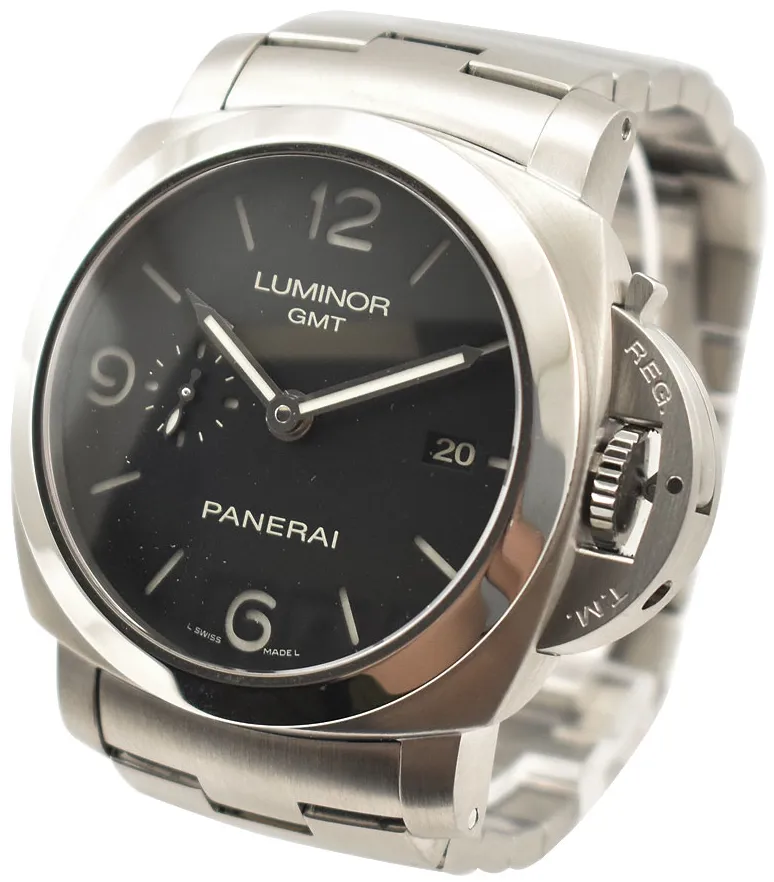 Panerai Luminor 1950 3 Days GMT Automa PAM 00329 44mm Stainless steel Black 1