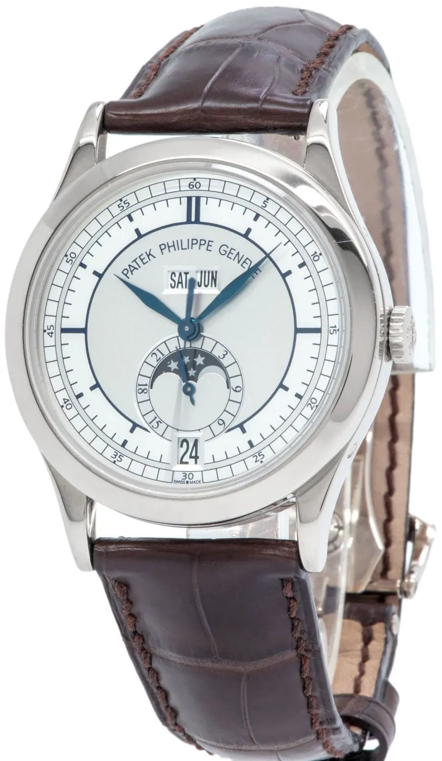 Patek Philippe Annual Calendar 5396G-001 38.5mm White gold Silver