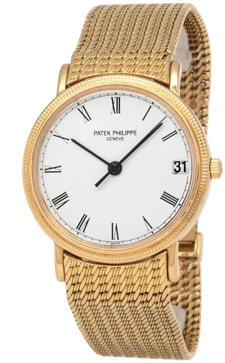 Patek Philippe Calatrava 3802/200 34mm Yellow gold White