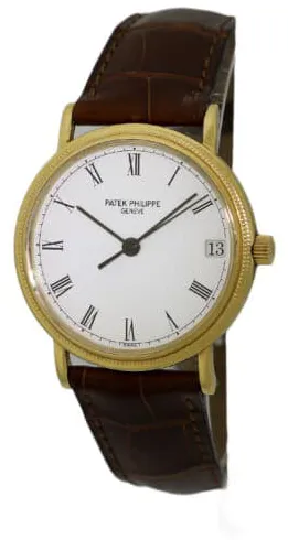 Patek Philippe Calatrava 3802/200 34mm Yellow gold White 1