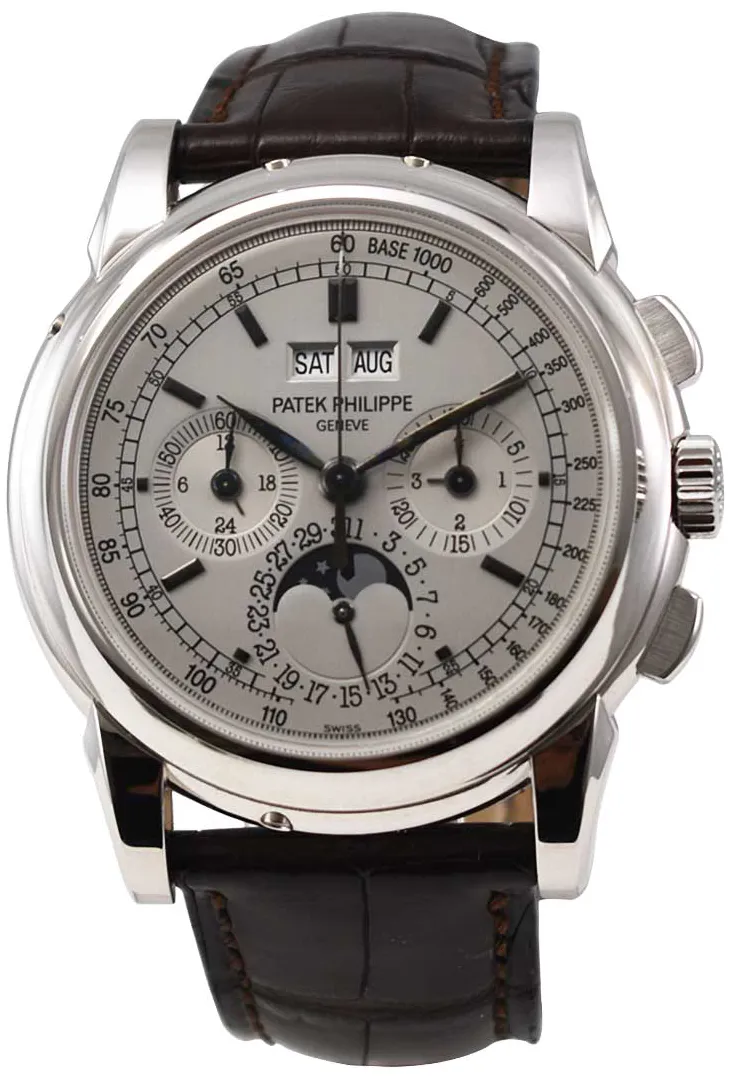 Patek Philippe Perpetual Calendar Chronograph 5970G 40mm White gold Silver