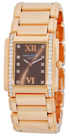 Patek Philippe Twenty~4 4910/11R-010 25.1mm Rose gold Brown