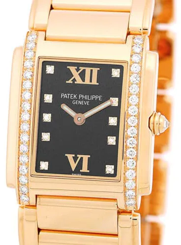 Patek Philippe Twenty~4 4910/11R 25.1mm Rose gold Black