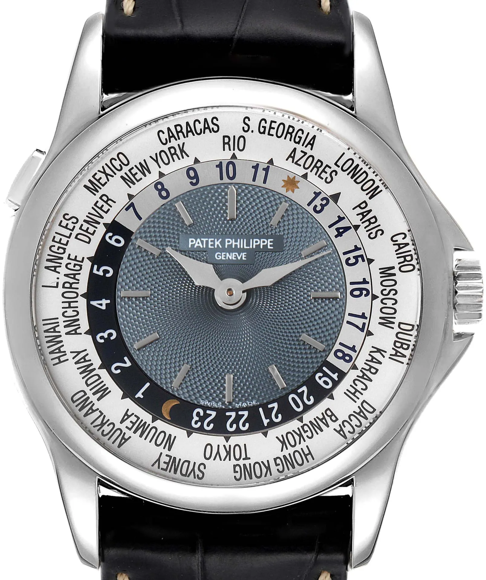 Patek Philippe World Time 5110P-001 37mm Platinum Gray