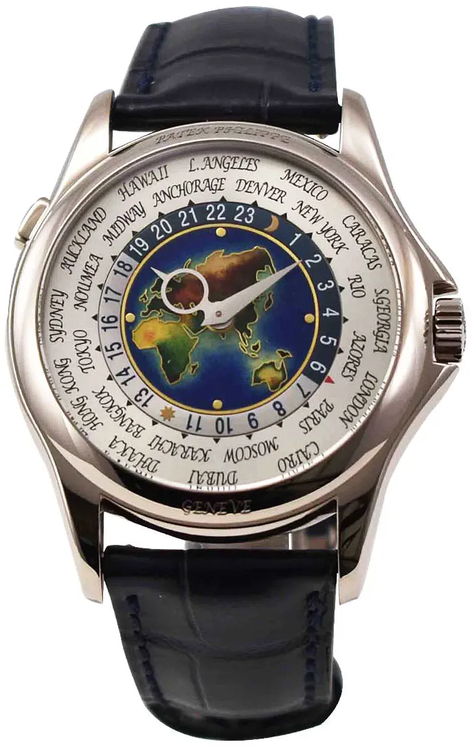 Patek Philippe World Time 5131G-001 39.5mm White gold Cloisonné