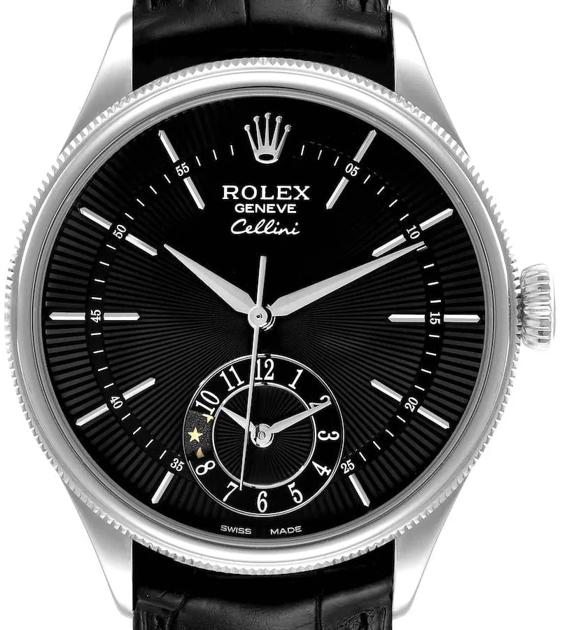 Rolex Cellini 50529-0010 39mm White gold Black