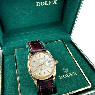 Rolex Oyster Perpetual Date 1503 Yellow gold Silver