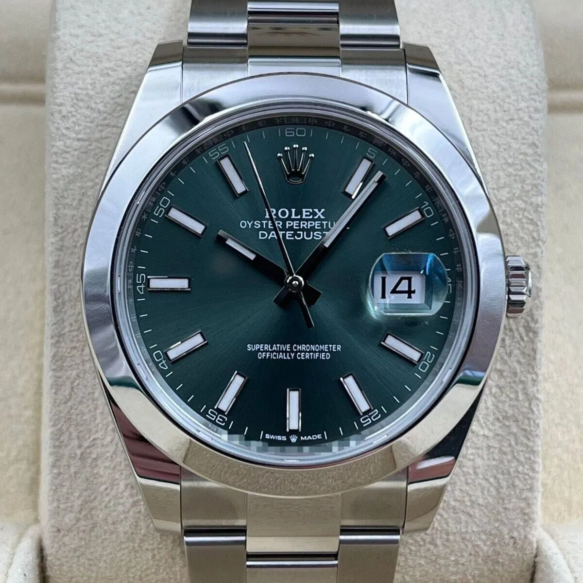 Rolex Datejust 126300-0019 41mm Oystersteel Green