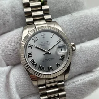 Rolex Datejust 31 178279-0047 White gold Gray