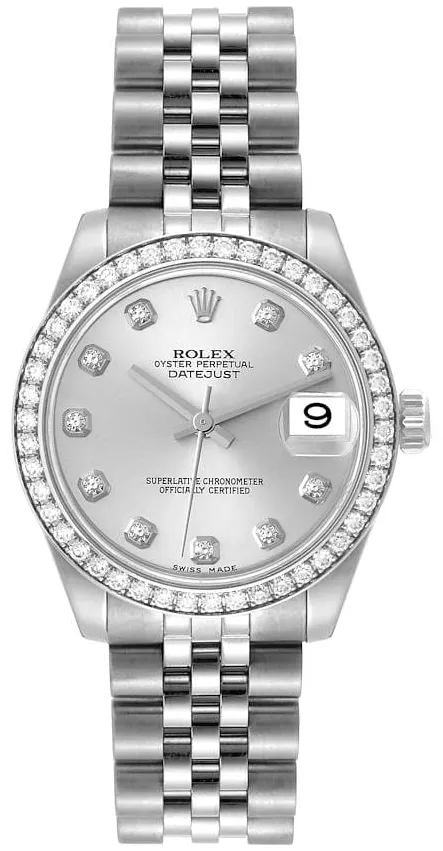 Rolex Datejust 31 178384-0003 31mm White gold Silver