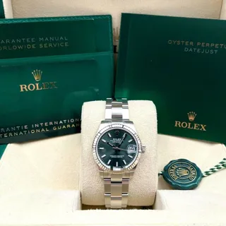 Rolex Datejust 278274-0017 White gold and Stainless steel Green