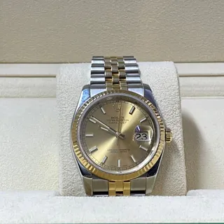 Rolex Datejust 36 116233-0151 Yellow gold and Stainless steel Champagne