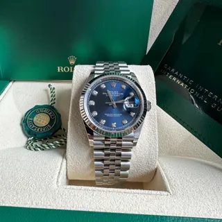 Rolex Datejust 36 126234-0037 White gold and Stainless steel Blue