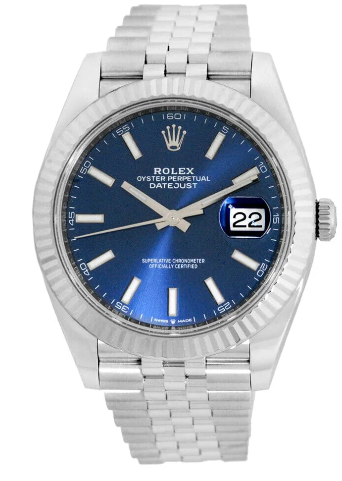 Rolex Datejust 41 126334-0002 41mm White gold and Oystersteel Blue