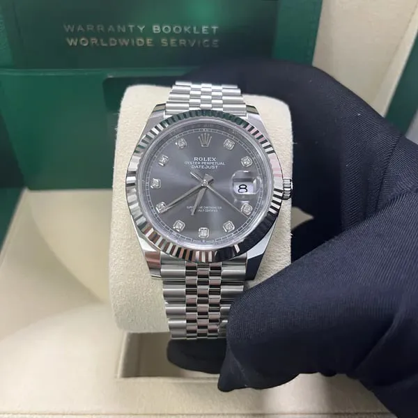 Rolex Datejust 41 126334-0006 41mm White gold and Oystersteel Gray