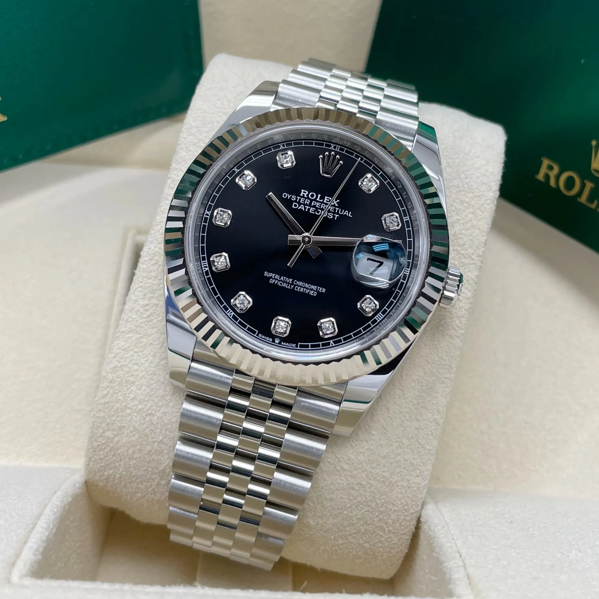 Rolex Datejust 41 126334-0012 41mm White gold and Oystersteel Black