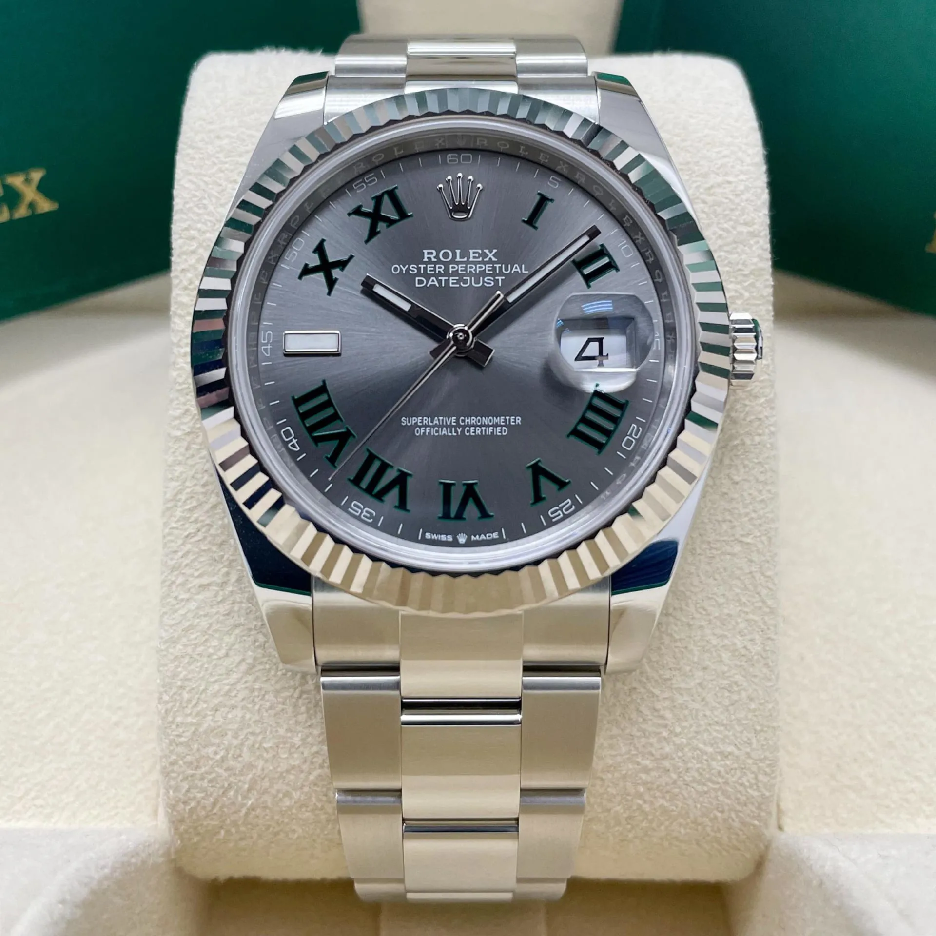 Rolex Datejust 41 126334-0021 41mm White gold and Oystersteel Gray