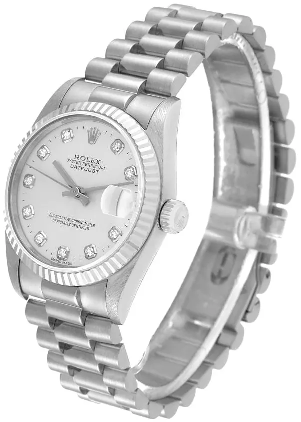 Rolex Datejust 68279 31mm White gold Silver 1