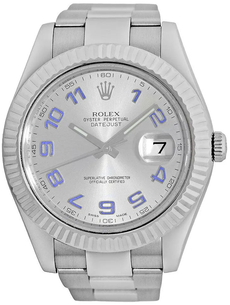 Rolex Datejust II 116334-0001 41mm White gold Silver