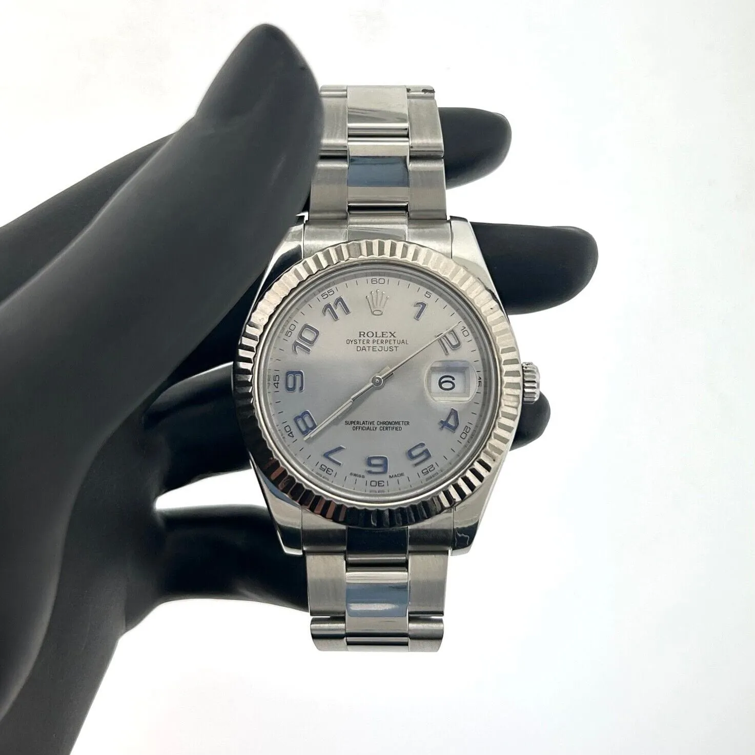 Rolex Datejust II 116334-0001 41mm White gold Silver