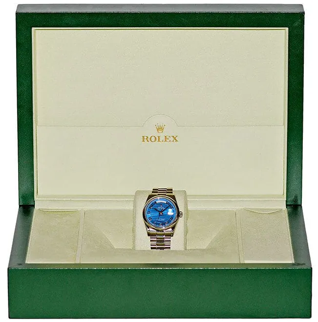 Rolex Day-Date 36 118206 36mm Platinum Blue 1