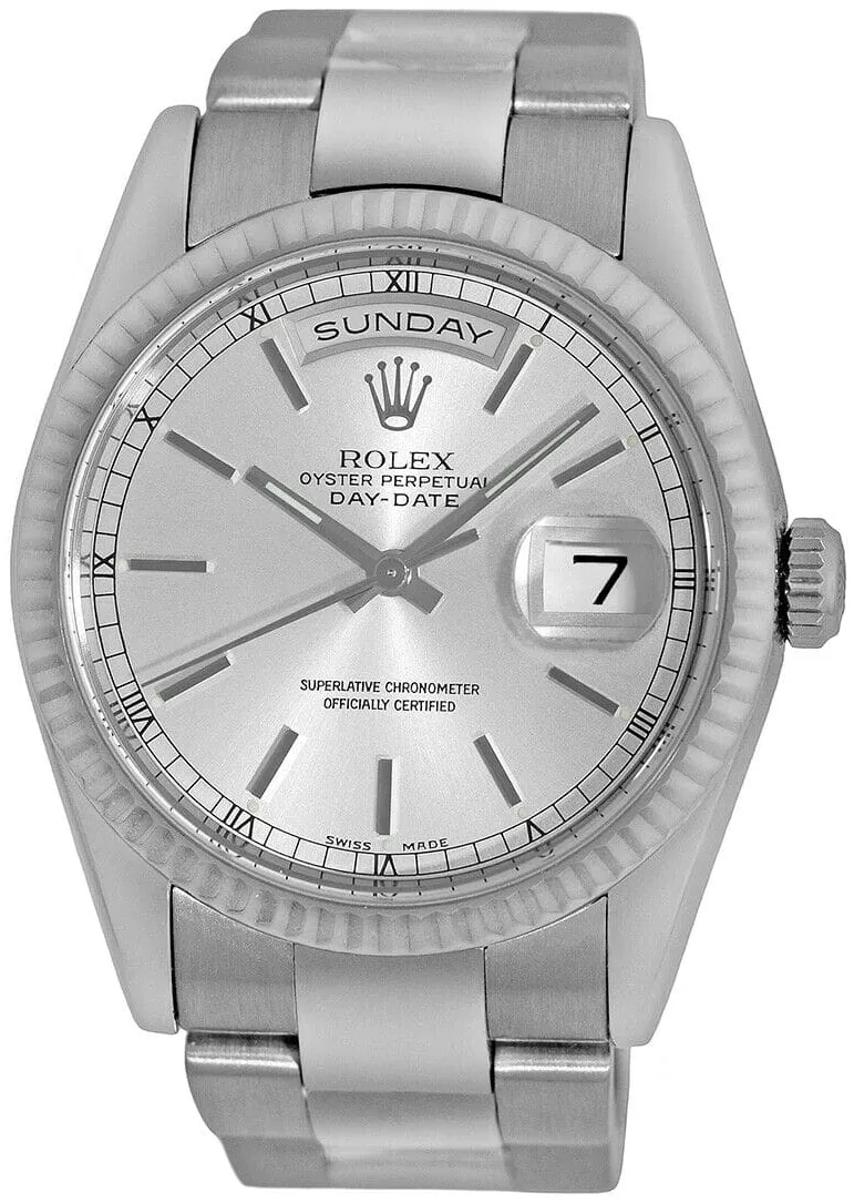 Rolex Day-Date 36 118239-0124 36mm White gold Silver