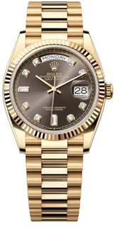 Rolex Day-Date 36 128238-0022 Yellow gold Gray