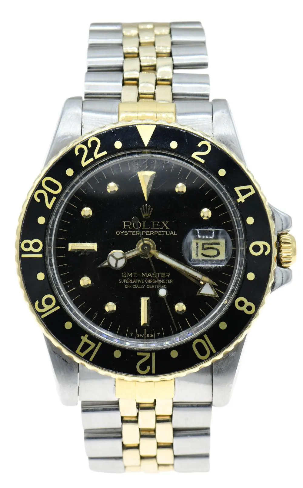 Rolex GMT-Master 1675 40mm Yellow gold and Stainless steel Black