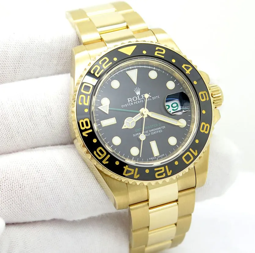 Rolex GMT-Master II 116718LN-0001 40mm Yellow gold Black