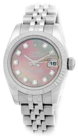 Rolex Lady-Datejust 179174 26mm Stainless steel Tahitian Pearl