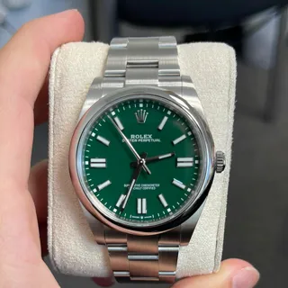 Rolex Oyster Perpetual 124300-0005 Stainless steel Green