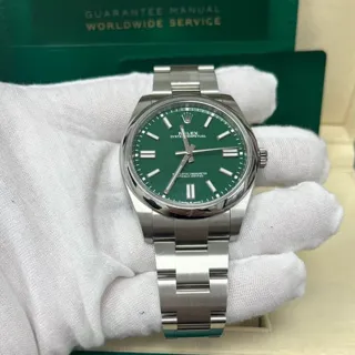 Rolex Oyster Perpetual 124300-0005 Stainless steel Green